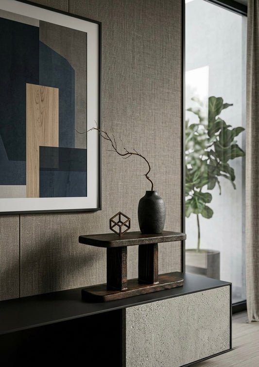 Kyro Studio The Relic Mono Black - Shou Sugi Ban Wood Pedestal