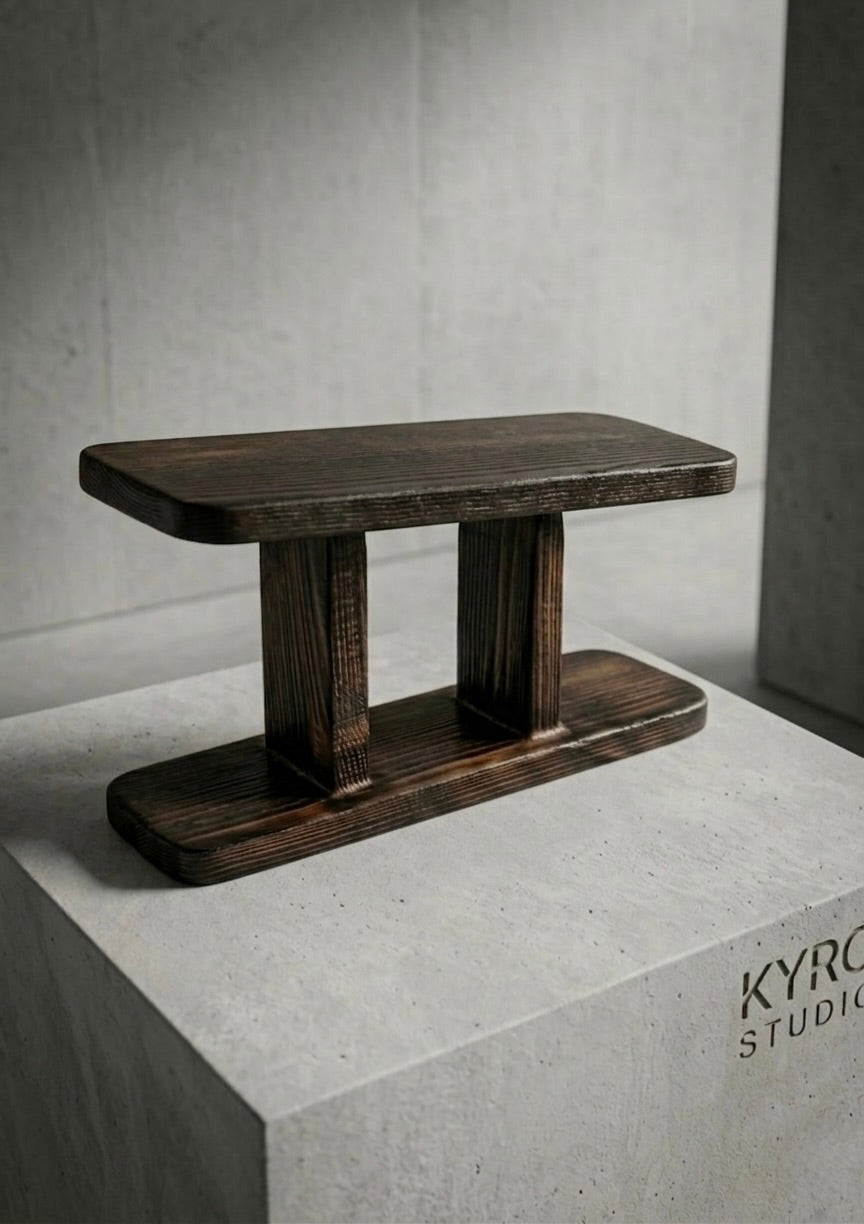 Kyro Studio The Relic Mono Black - Shou Sugi Ban Wood Pedestal